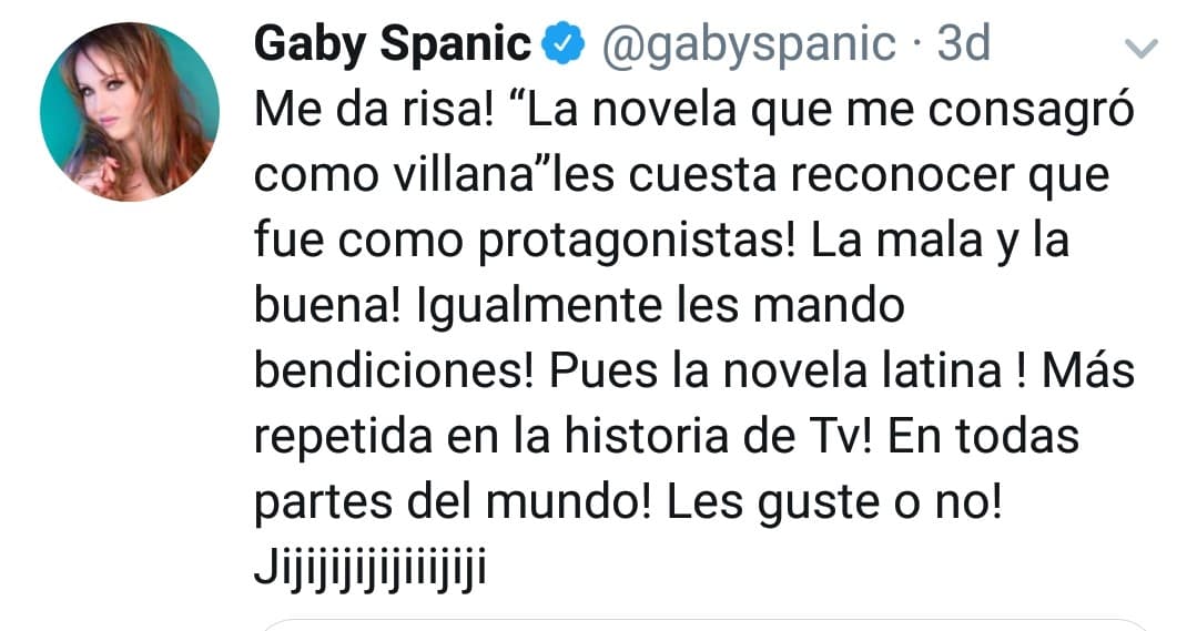 Así expresó Gaby su descontento con el programa que conduce el periodista Gustavo Adolfo Infante.