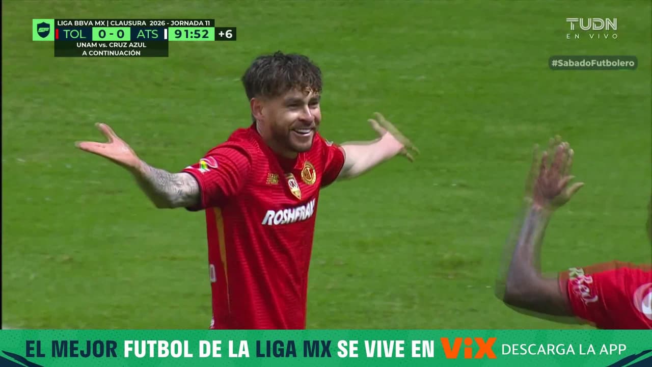 ¡Golazo de Toluca! ¡El Canelo Angulo anota al 90!