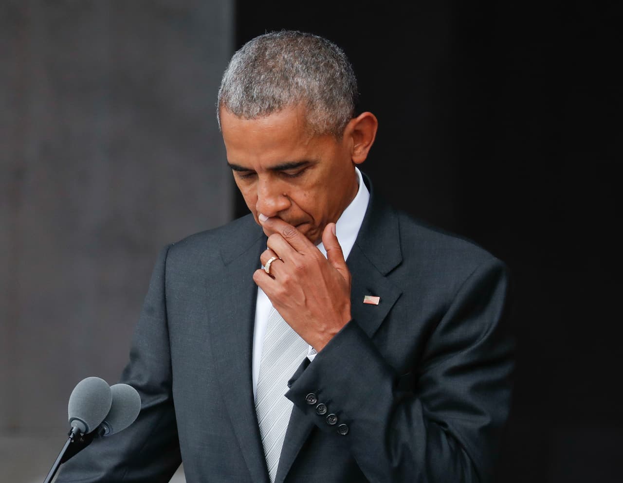 El presidente Barack Obama en la inaugruación del Museo de Historia y Cultura Afroamericana.