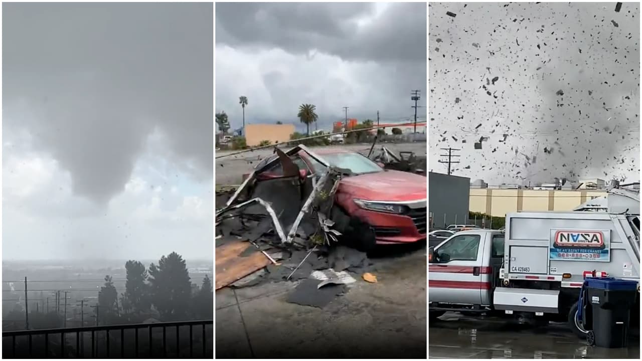 Tornado en Montebello: un herido, estructuras destruidas y asombro deja fenómeno climático al este de Los Ángeles