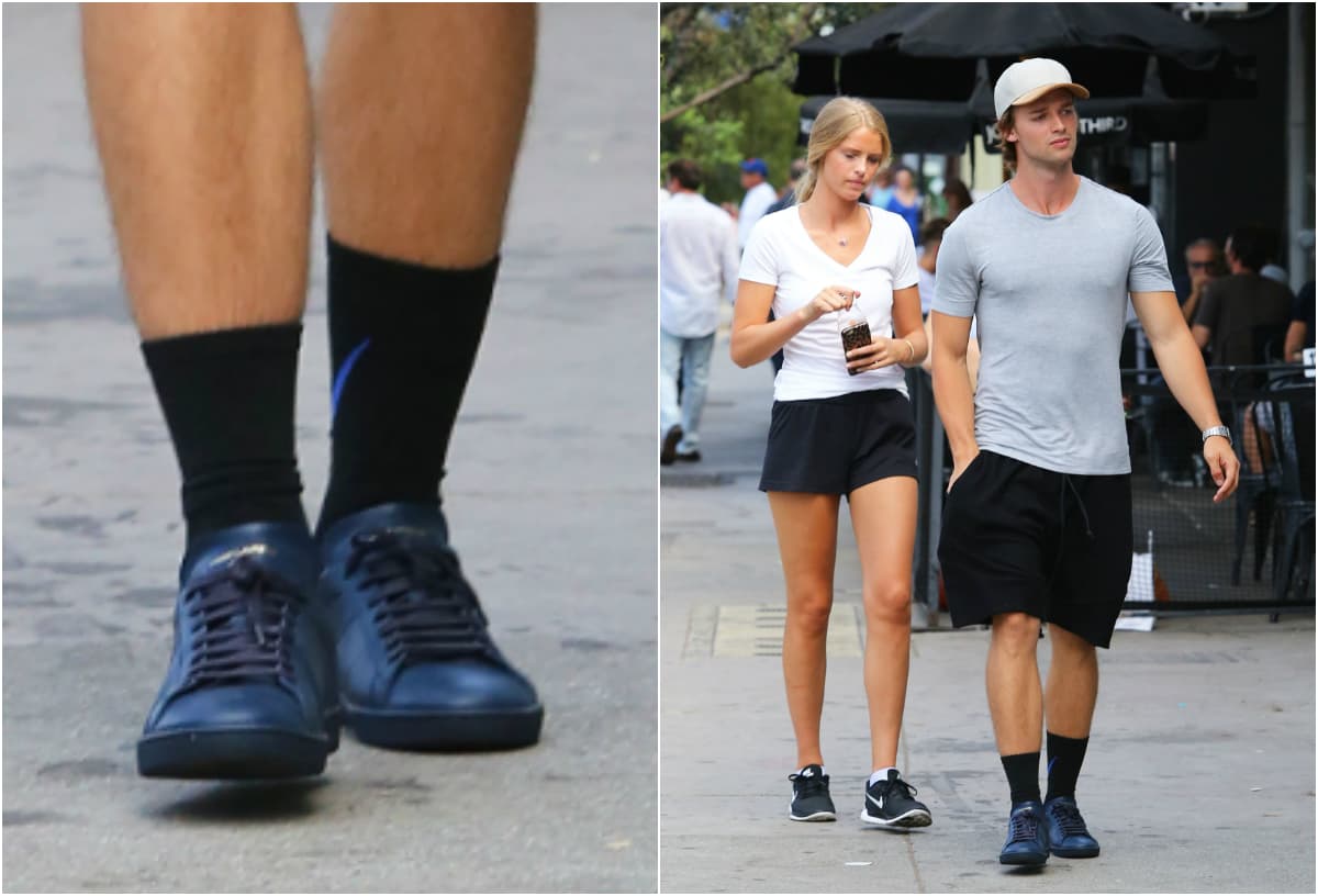 El hijo de Arnold Schwarzenegger, Patrick, sabe cómo combinar los tenis deportivos con camisetas que se ciñan al cuerpo. ¡Tú también inténtalo!