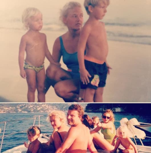 A la actriz le gusta mucho compartir con sus fans algunas de sus fotos familiares.