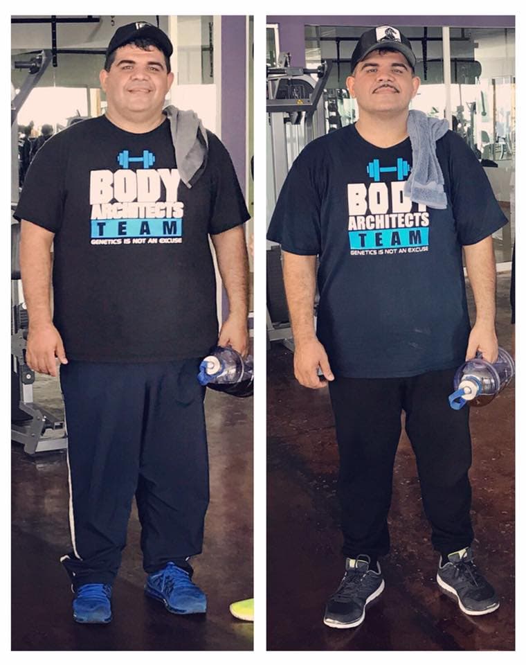 En mayo pasado, Chuy subió esta foto a sus redes sociales en la que aparece junto a su amigo Edgardo González para presumir que en tres meses había perdido 32 kilos. "Bendito Dios me dio la fuerza para poder hacer este cambio en mi vida y demostrándome que sí se puede cuando lo haces con esas ganas de vivir", dijo.