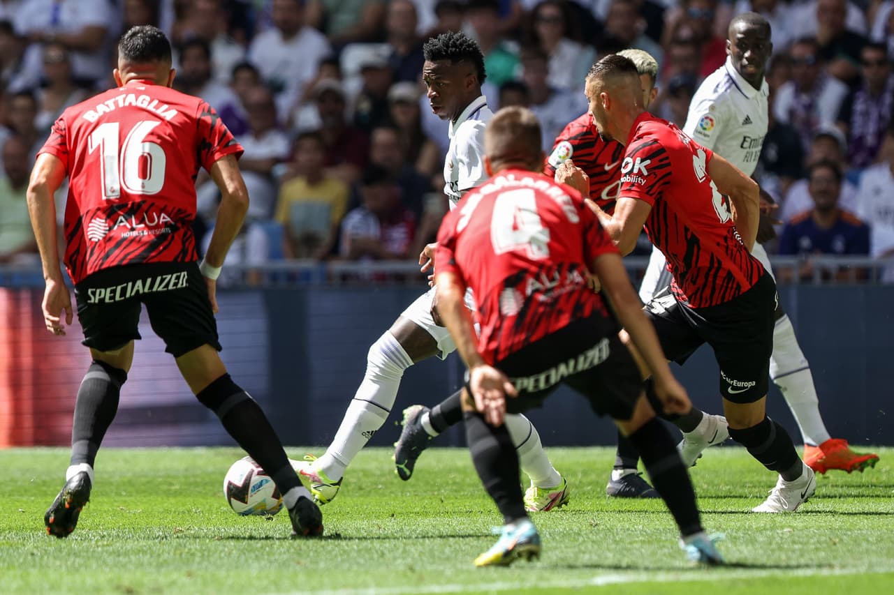 Mallorca se fue al frente con un gol de Vedat Muriqi, pero Real Madrid le dio la vuelta con tantos de Federico Valverde, Vinucius Junior, Rodrygi y Antonio Rudiger.