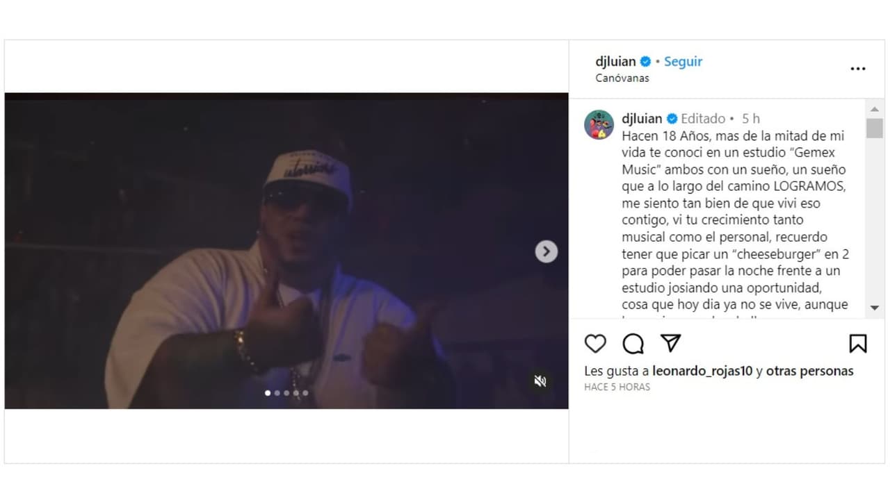 DJ Luian expresó palabras ante la muerte de Alexio 'La Bruja'.