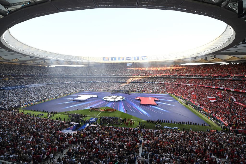 Después del concierto de Imagine Dragons los protagonistas saltaron al terreno del Wanda Metropolitano para disputar la Final de la UEFA Champions League.