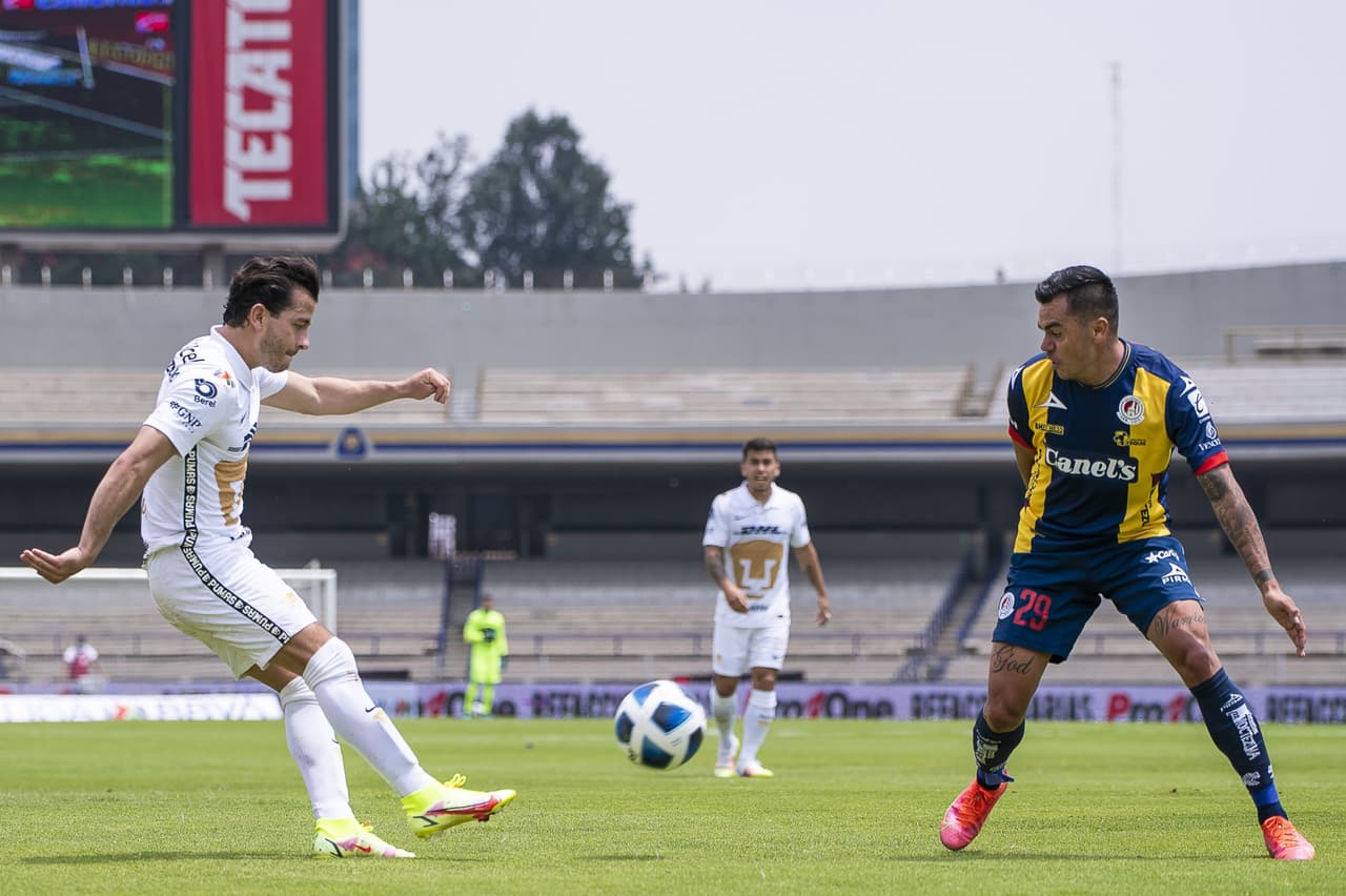 Andres Vombergar, Germán Berterame y Unai Bilbao son los encargados de darle el triunfo al Atlético San Luis 1-3 sobre Pumas.