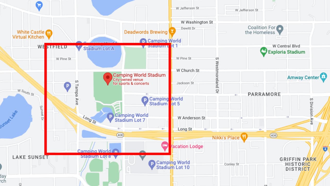 Zona con cierre de calles.