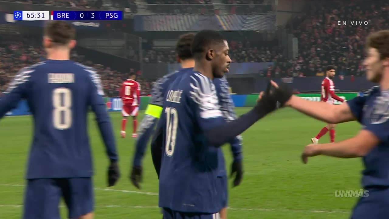 ¡Gol del PSG! Doblete de Dembélé en Champions League 