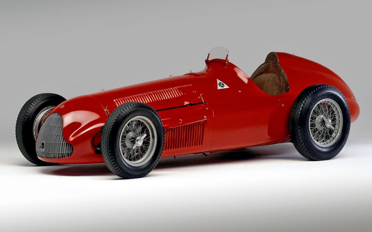 Alfa Romeo ganó 2 campeonatos de F1 con su “Alfetta”. En esta foto vemos el Alfa Romeo Tipo 159 Alfetta de 1951.