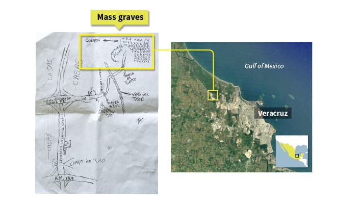 Here’s how a hand-drawn map led to a mass gravesite in Mexico