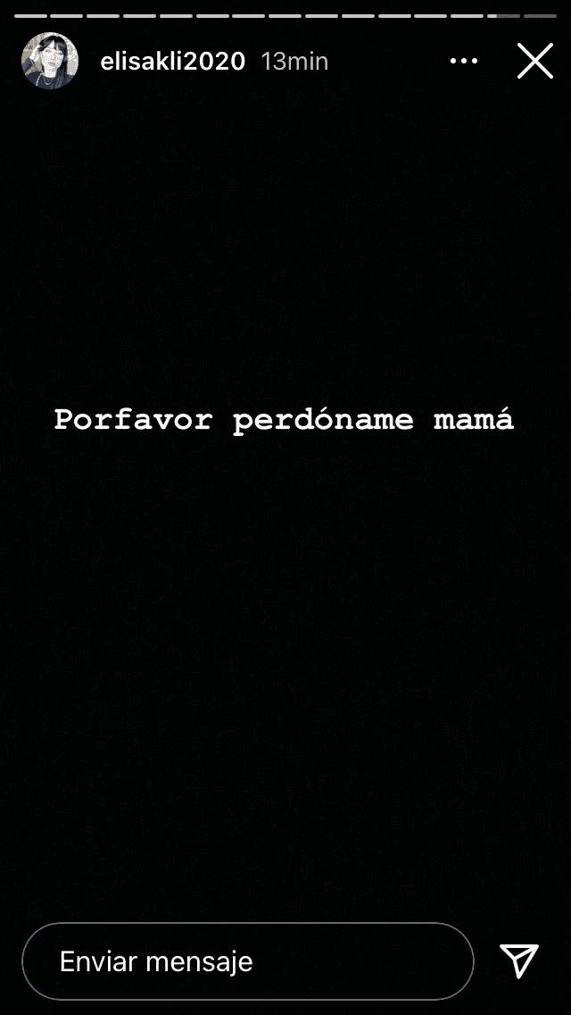 En otro, fue mucho más directa con ella al pedirle perdón. 
<br>