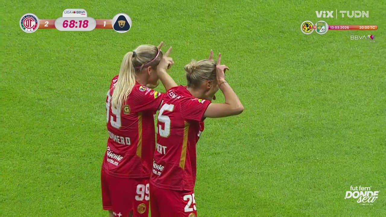 ¡Golazo de las Diablas! Faustine Robert y Toluca le da la vuelta