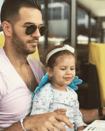 "Yo te pongo las alas, tu me llevas a volar", con esta hermosa imagen, nuestro chef comparte el gran amor que siente por su hija Anabella.