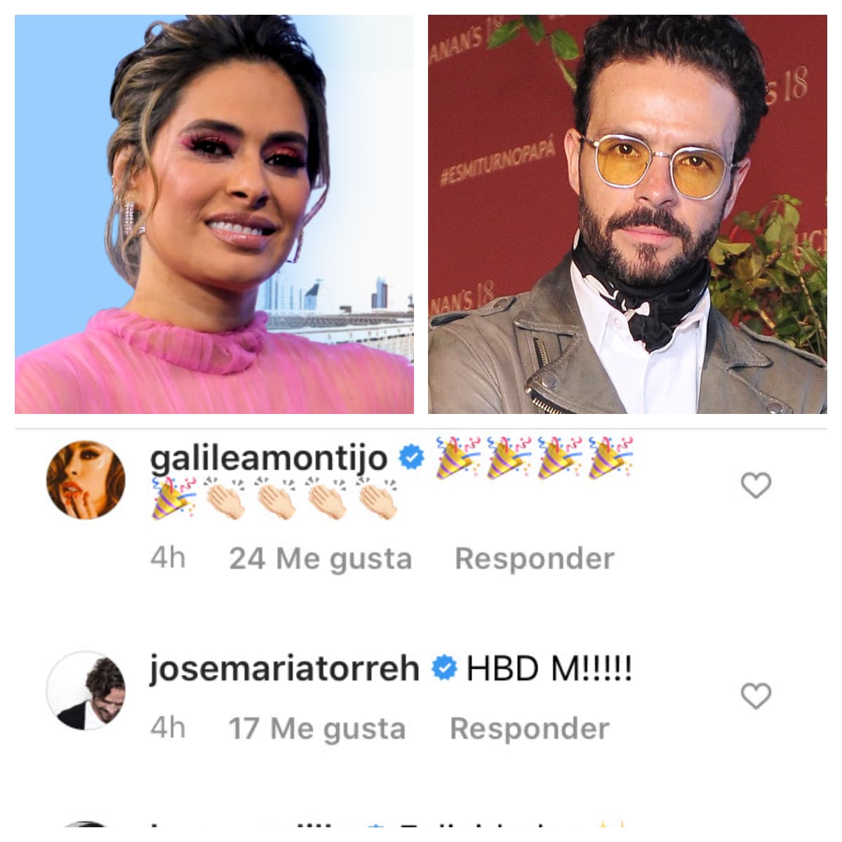 Entre ellos estaban José María Torre y Galilea Montijo.
<br>