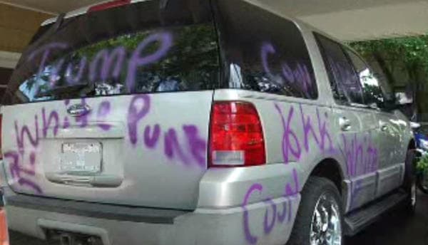 Una escuela primaria de Jackson y los coches cercanos fueron vandalizados durante la noche del 10 de junio. Un residente se despertó y encontró sus vehículos rociados con las palabras " KKK", "n **** r", "coon" y Trump junto con las esvásticas. El letrero frontal de la Escuela Primaria Lester tenía las palabras " Trump" y " niños" en spray pintados en el frente.