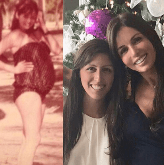 Este domingo 10 de diciembre, Andrea contraerá matrimonio, y con esta foto Giselle recuerda el tiempo que estuvo en su pancita.