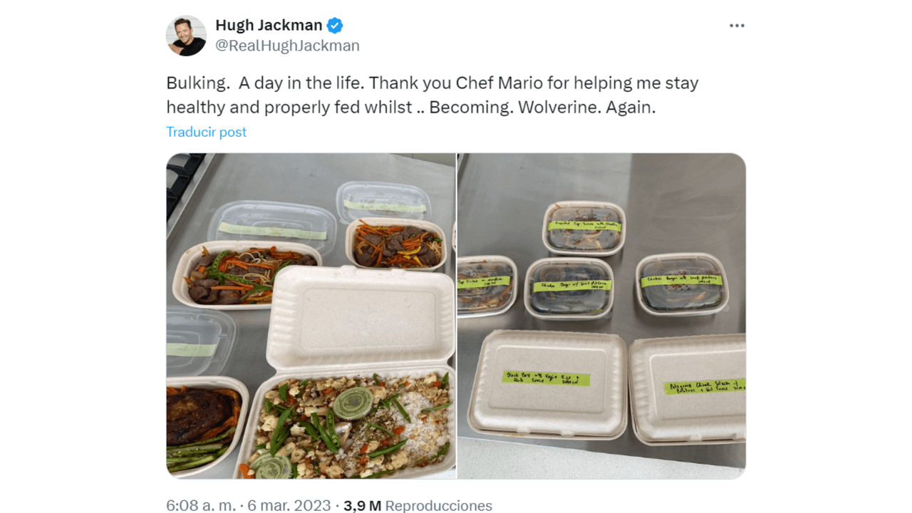 La dieta de Hugh Jackman para transformarse en Wolverine.