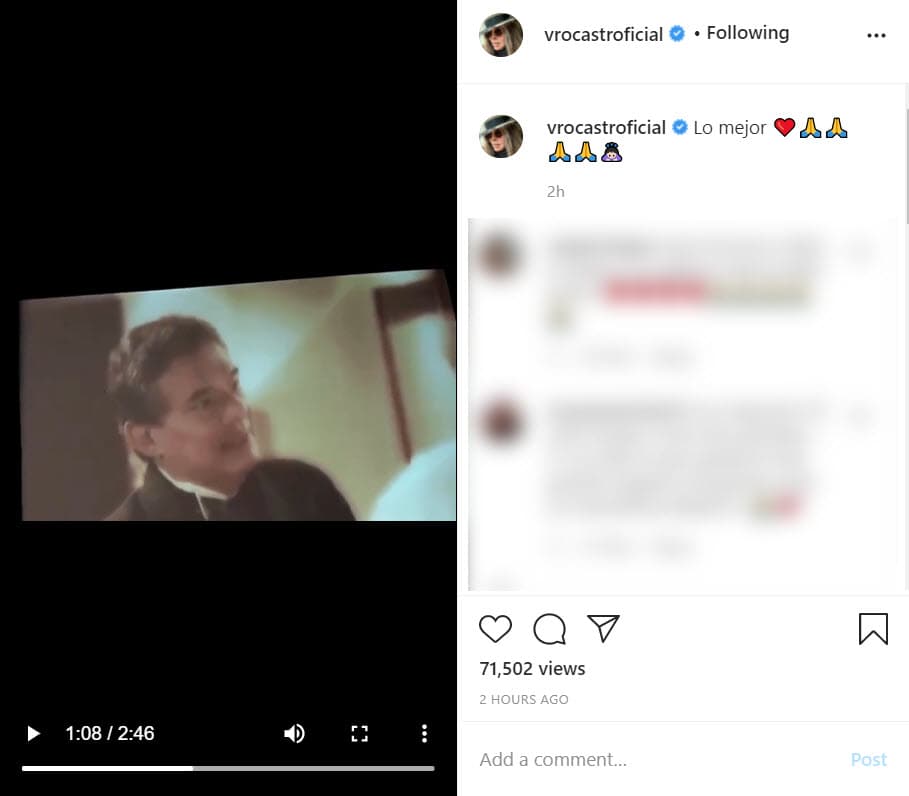 En los diálogos se escucha decir al fallecido comediante: "Es tu gran noche, 
<b>que Dios te bendiga hijo, eres el mejor,</b> 'mengache' con su papá". El cantante le responde: "Gracias padre". José José interrumpe la escena y les dice: "Qué gusto verlos, sobre todo padre e hijo, es una imagen que siempre voy a guardar en mi corazón". 
<br>