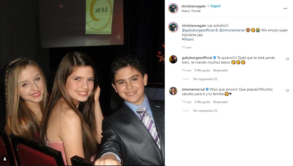 Christian Vega recuerda con cariño su etapa en Eva Luna y en Instagram compartió un recuerdo de las grabaciones junto a Gaby Borges. Su excompañera no tardó en responder y le envío buenos deseos.