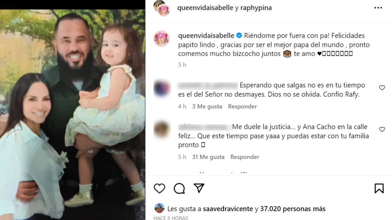 Este fue el mensaje que Vida Isabella le dedicó a Raphy Pina en su cumpleaños.