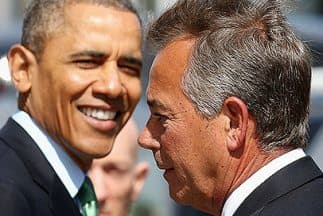 El presidente Barack Obama junto al presidente del Congreso, el republicano John Boehner (republicano por Ohio). Ambos son piezas clave en el debate de la reforma migratoria.