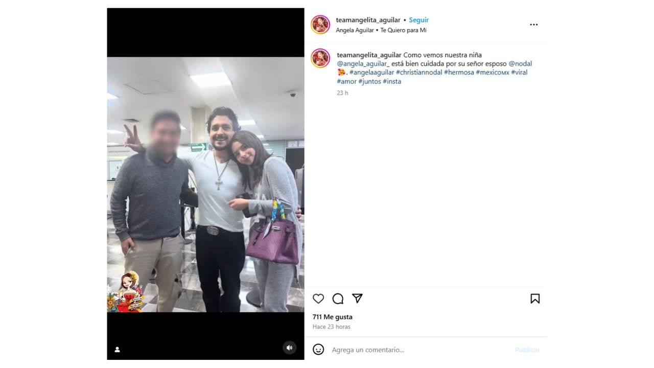 Así habría sido el reencuentro de Nodal y Ángela Aguilar tras días separados.