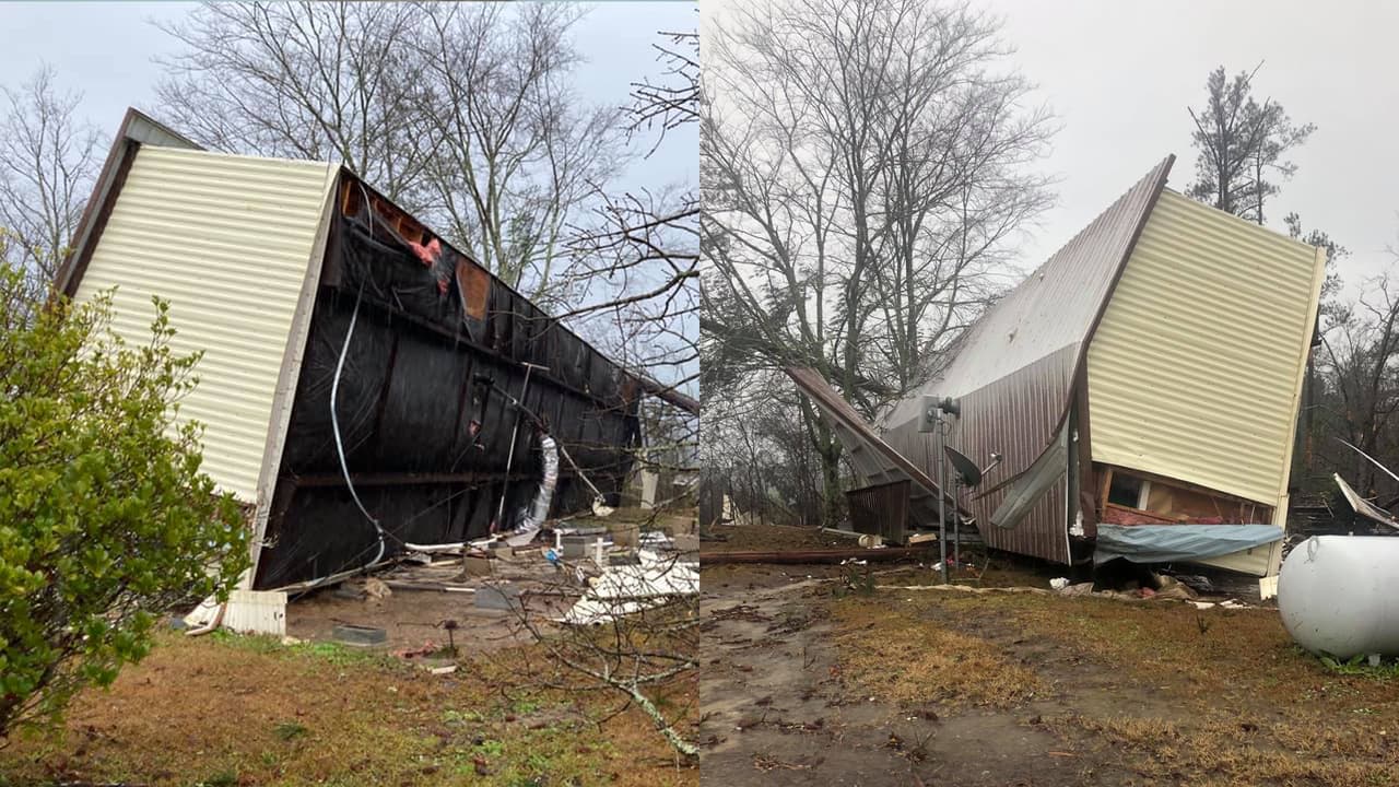 Tornado toca tierra en Georgia: una mujer fue rescatada tras quedar atrapada en una casa móvil