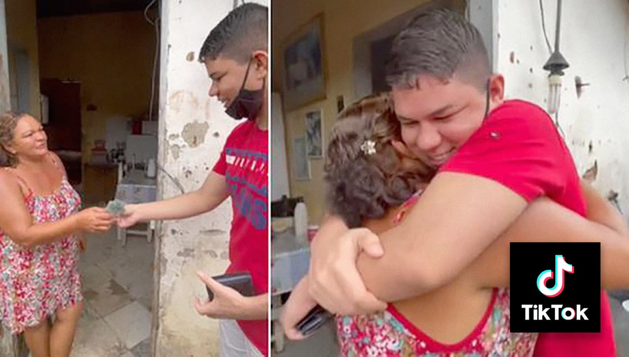 En el video, el muchacho demostró no solo la gran conexión que tiene con su madre, sino también el amor que los une