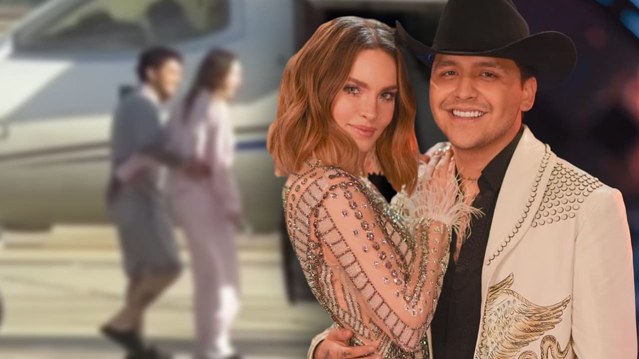 Captamos a Belinda y Christian Nodal de nuevo en pijama y ni te imaginas en qué lugar público estaban