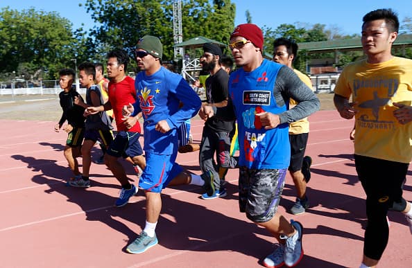 Manny Pacquiao inició sus entrenamientos en Filipinas de cara a su combate contra Timothy Bradley en abril.
