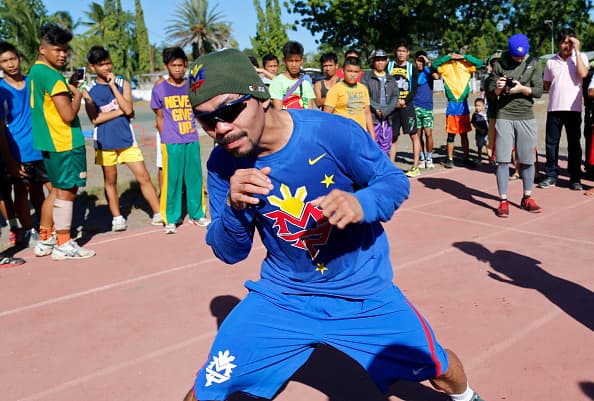 Manny Pacquiao inició sus entrenamientos en Filipinas de cara a su combate contra Timothy Bradley en abril.
