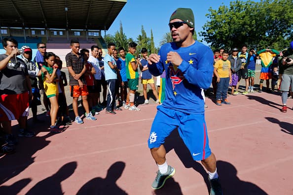 Manny Pacquiao inició sus entrenamientos en Filipinas de cara a su combate contra Timothy Bradley en abril.