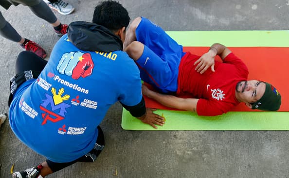 Manny Pacquiao inició sus entrenamientos en Filipinas de cara a su combate contra Timothy Bradley en abril.