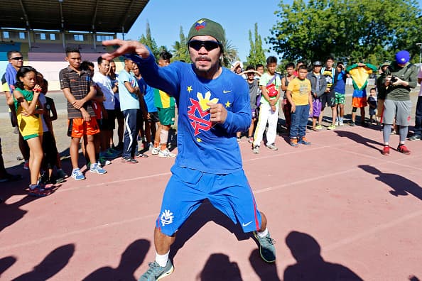 Manny Pacquiao inició sus entrenamientos en Filipinas de cara a su combate contra Timothy Bradley en abril.