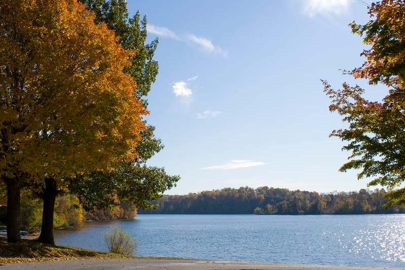 Marsh Creek State Park se encuentra en las colinas del norte del condado central de Chester.