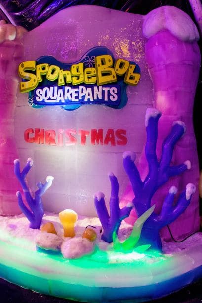 La esponja favorita de los niños ya está en Ice Land, una exhibición de esculturas heladas que promete congelarte hasta el 4 de enero.
