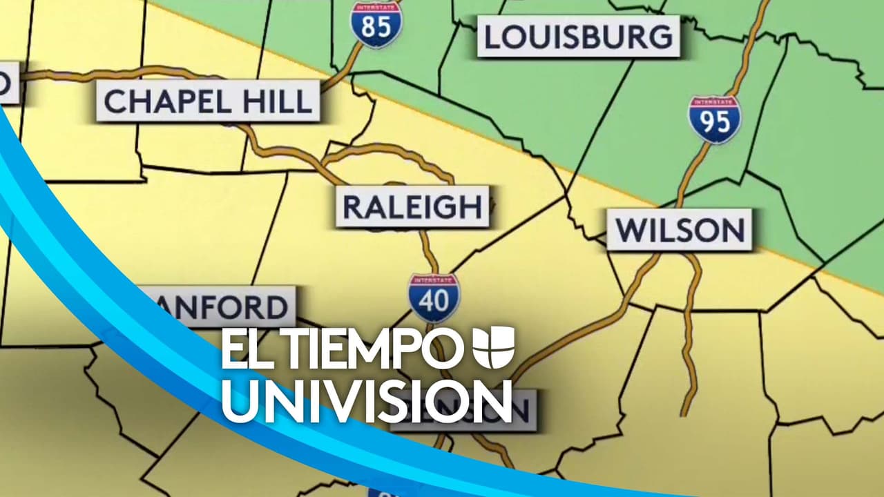 Tormentas severas dejarían granizo y vientos de 50 mph el jueves en Carolina del Norte