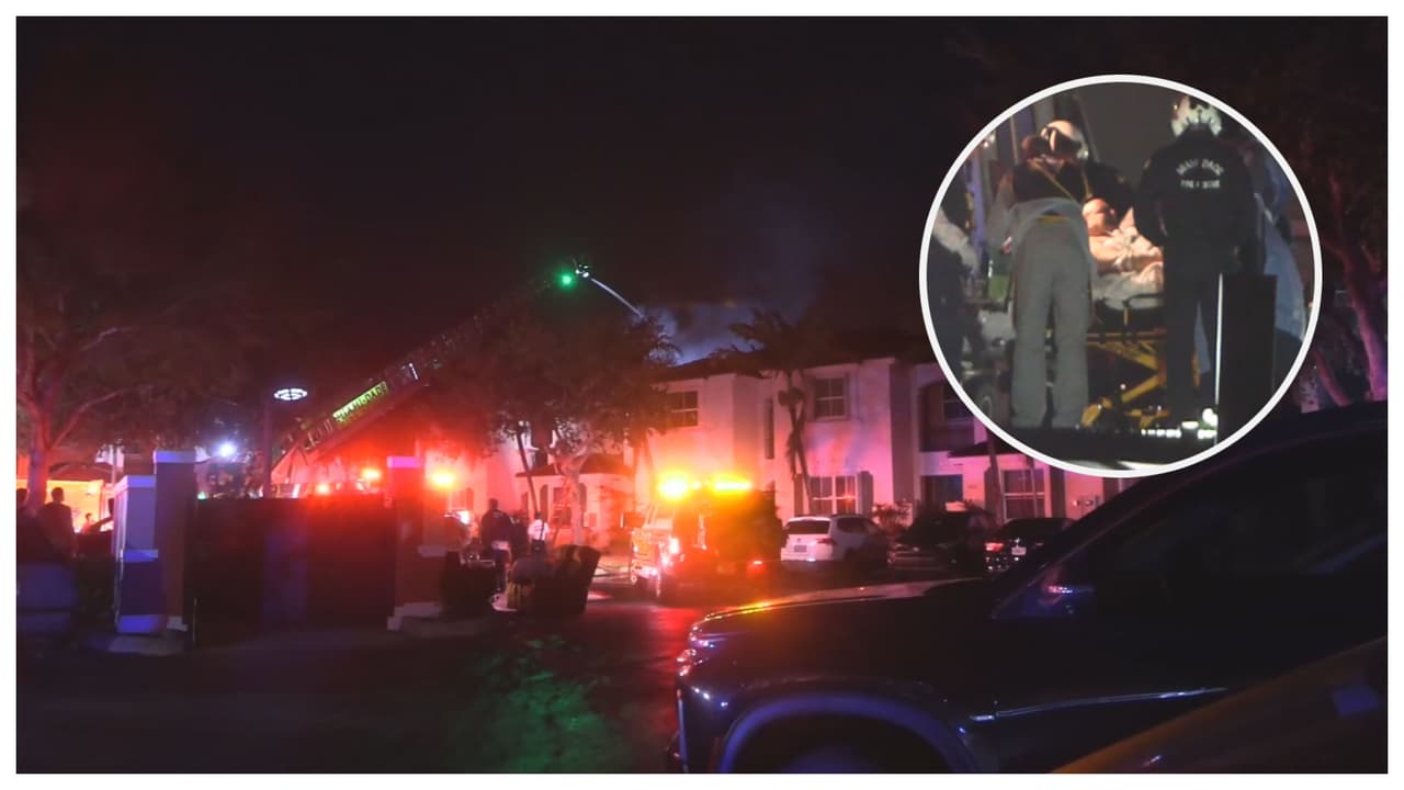 Una persona herida tras desatarse un incendio en un complejo residencial en Homestead