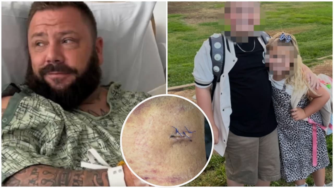 Sus hijos lo salvaron tras ser apuñalado en plena carretera de California