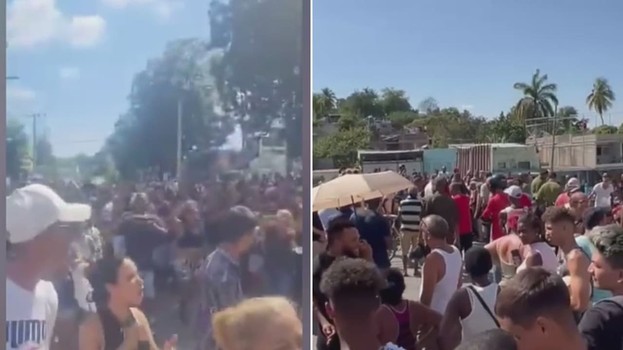 Santiago de Cuba y Bayamo salen a protestar masivamente por apagones y escasez de comida