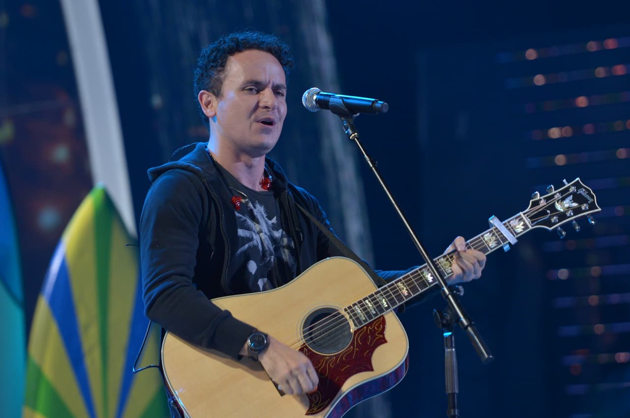 El intérprete colombiano fue uno de los primeros en estar en los ensayos.