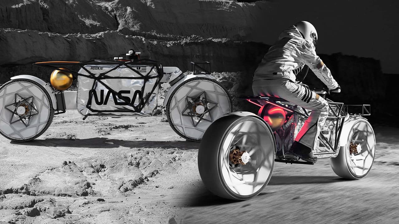 ¿Recorrer la luna en motocicleta? Este prototipo lo haría posible en misiones futuras