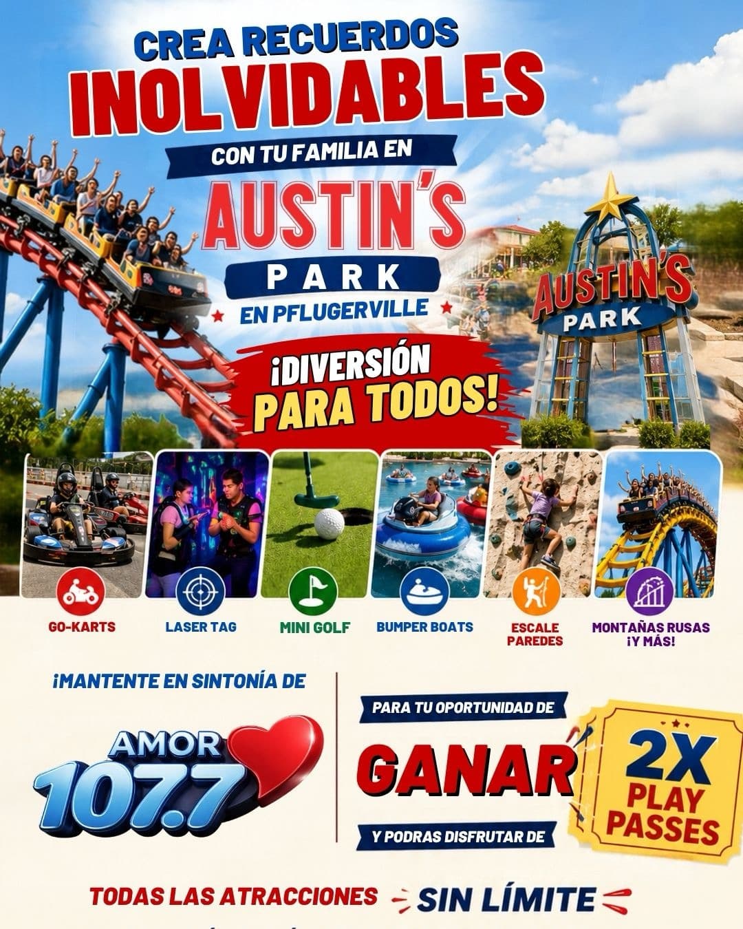 Crea recuerdos inolvidables con toda la familia en Austin’s Park en Pflugerville!