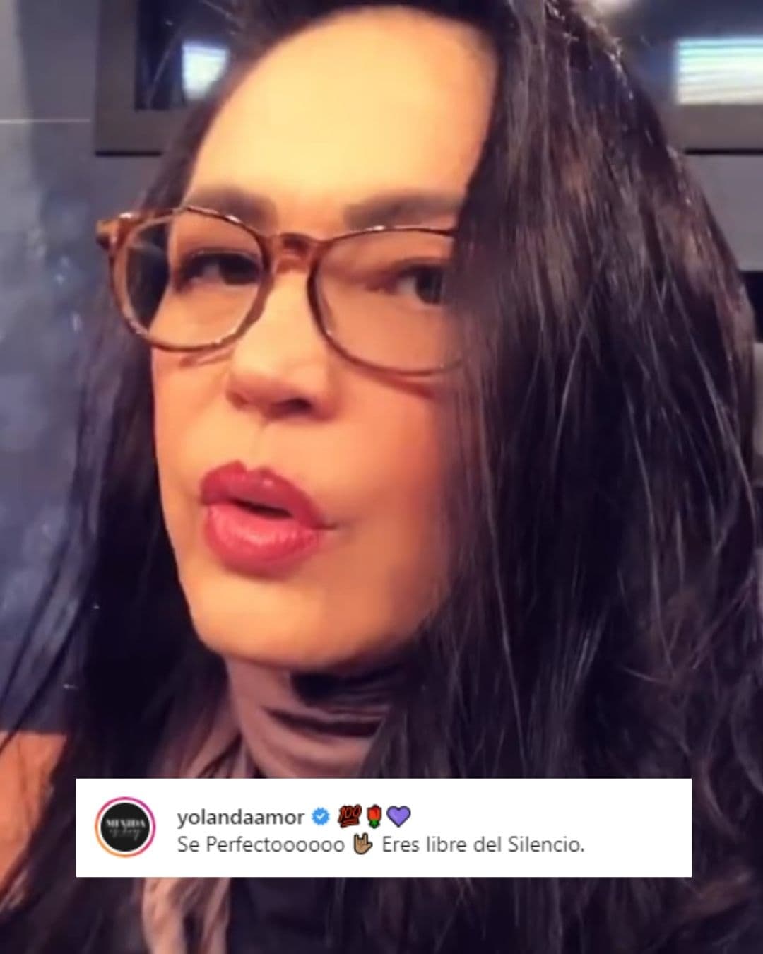 Yolanda Andrade dijo conocer la historia y señaló que ahora es "libre del silencio".