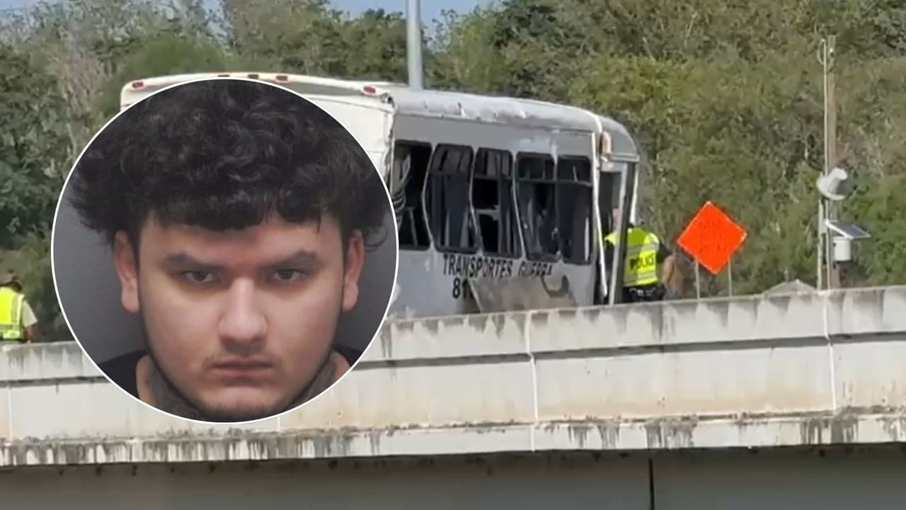 Arrestan a joven implicado en accidente de autobús en la I-35 que dejó 5 muertos en San Antonio