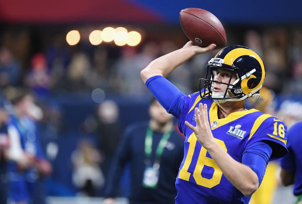 4. Jared Goff, Los Angeles Rams | Fue el titular de los LA Rams en el Super Bowl LIII a la edad de 24 años y 112 días. Perdió ante Tom Brady y los Patriots.