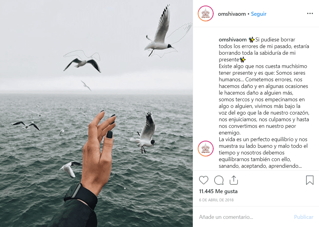 La reflexión data de un posteo del 6 de abril de 2018. En ella se pueden leer exactamente las mismas palabras del post de Galilea: "Existe algo que nos cuesta muchísimo tener presente y es que: Somos seres humanos... Cometemos errores, nos hacemos daño y en algunas ocasiones le hacemos daño a alguien más, somos tercos y nos empecinamos en algo o alguien, vivimos más bajo la voz del ego que la de nuestro corazón, nos enjuiciamos, nos culpamos y hasta nos convertimos en nuestro peor enemigo".