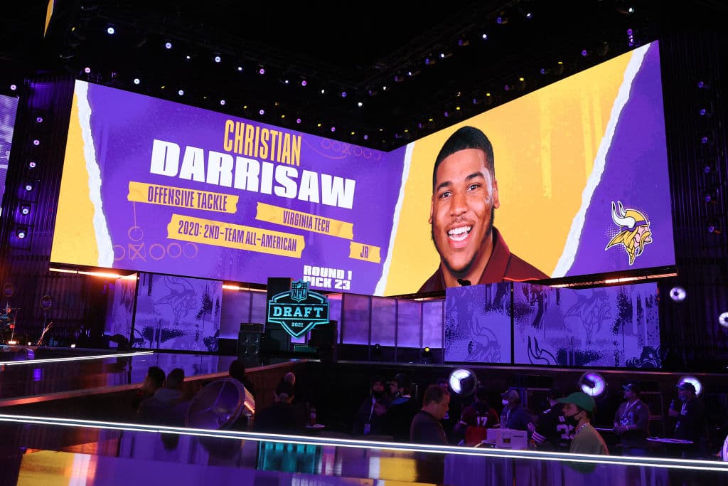 Pick 23 – Minnesota Vikings – OL Christian Darrisaw.
<br>