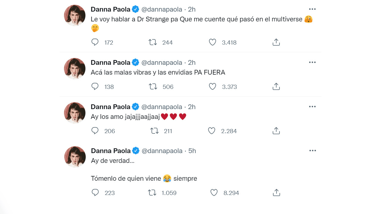 Danna Paola reacciona ante rumores de una supuesta hospitalización por tener covid-19.